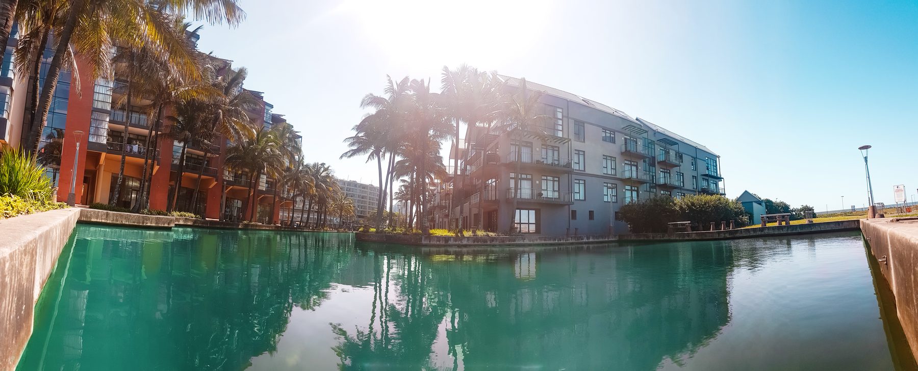 Point Waterfront canals and apartments, Durban